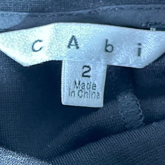 Cabi Black Asymmetrical Faux Wrap Skirt Sz 2 - Picture 4 of 9